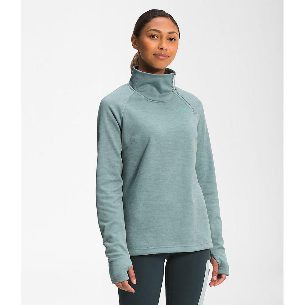 The North Face Canyonlands ¼ Zip Γυναικεια Μπουφάν Fleece - Ασημι Μπλε (FXIM03159)
